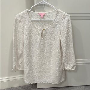 Lilly Pulitzer White Eyelet Top